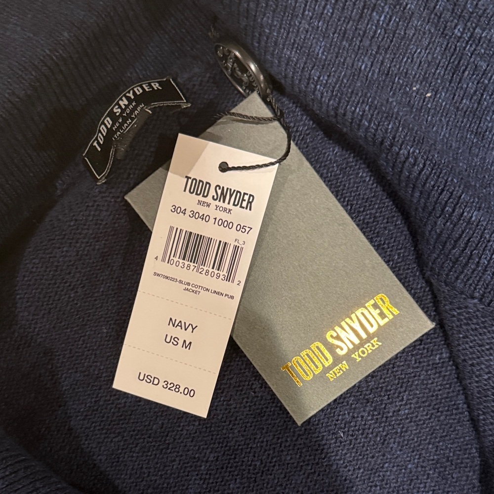 Todd Snyder Midnight Blue Button-Up Cardigan Large  NWT - Picture 2 of 9